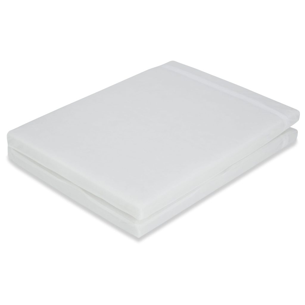 Baby Elegance Eco Fibre Foldable Travel Cot Mattress folded in half