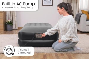 Bestway TriTech Airbed with Built-in Pillow and AC Pump
