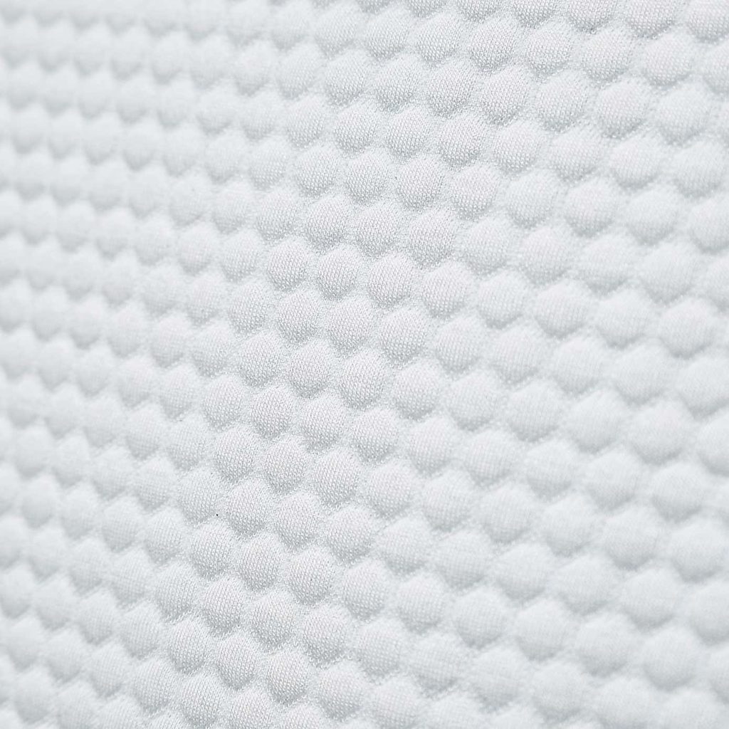 Dunelm Gel Fusion topper close-up of the quilted cover fabric