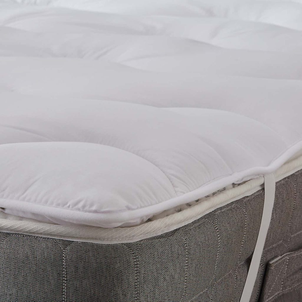 Dunelm Rebound Mattress Topper corner with elasticated strap