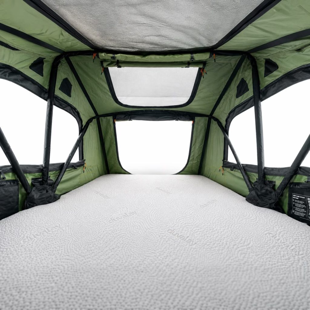 Duvalay topper inside a TentBox Lite roof tent