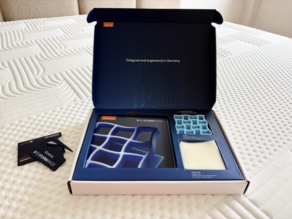 Presentation box opened, with a sample of the AirGrid lattice