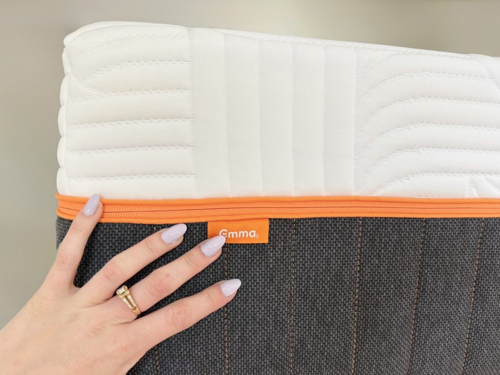 Corner of the Emma Performance with its orange trim