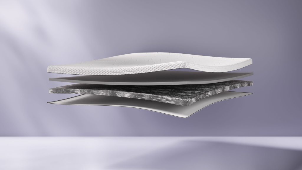Exploded view of the Emma Original Pro Topper foam layers