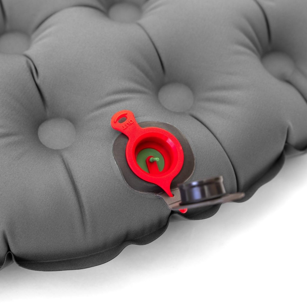 Valve of the Zenbivy Flex Air Mattress opened for inflation