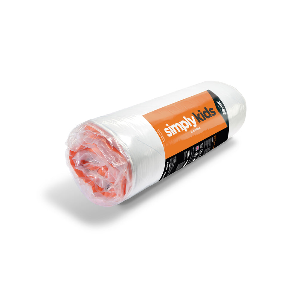 Jay-Be Simply Kids mattress rolled and vacuum packed