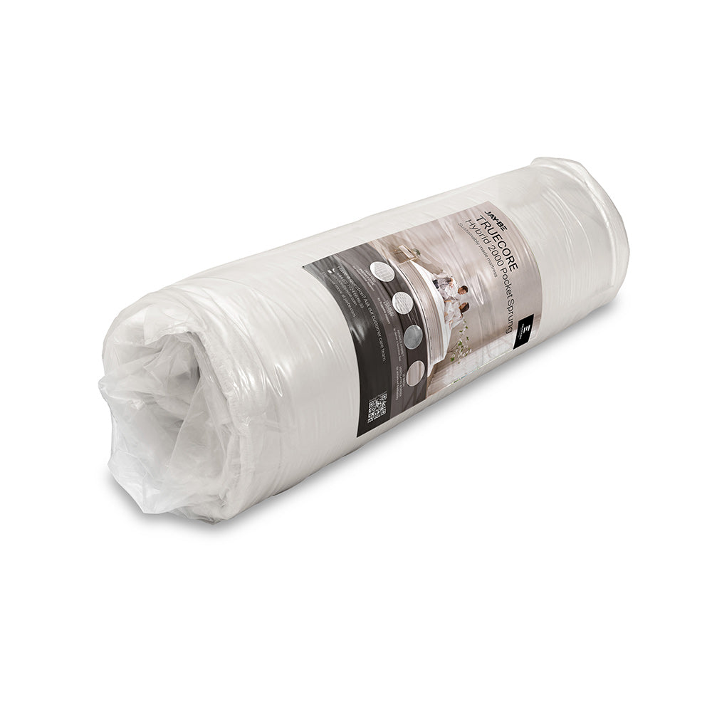Jay-Be Truecore Hybrid 2000 mattress vacuum packed and rolled
