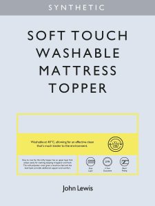 John Lewis Synthetic Soft Touch Washable Dual Layer Mattress Topper
