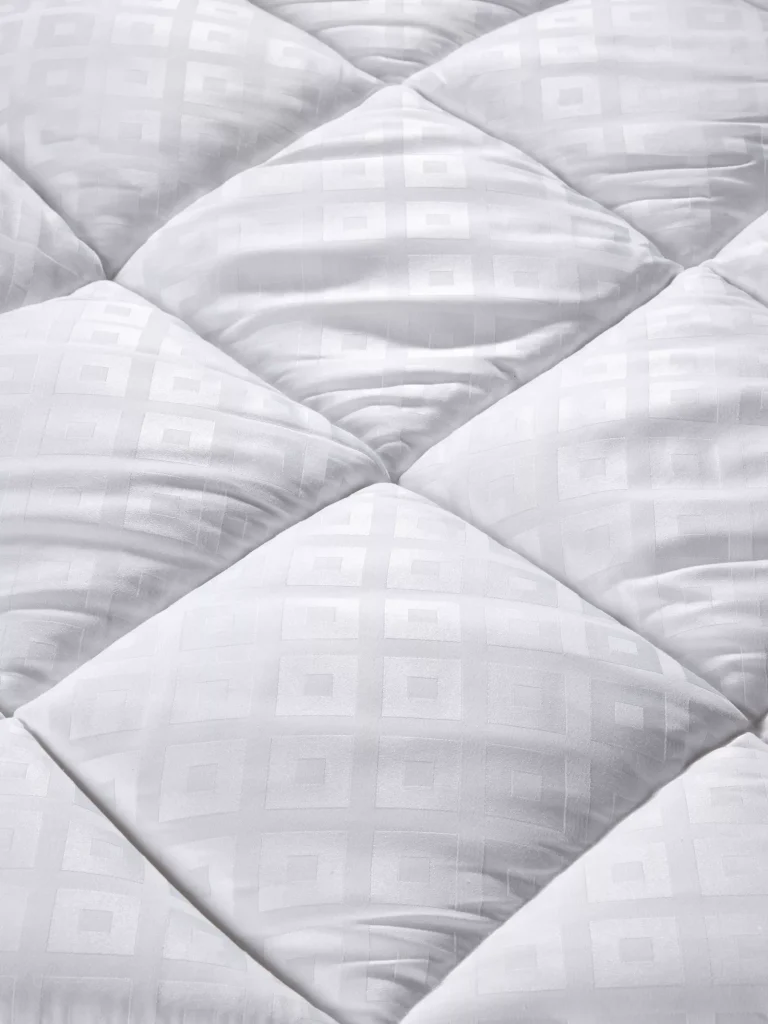 Diamond quilting on the John Lewis Synthetic Soft Touch Washable Dual Layer topper