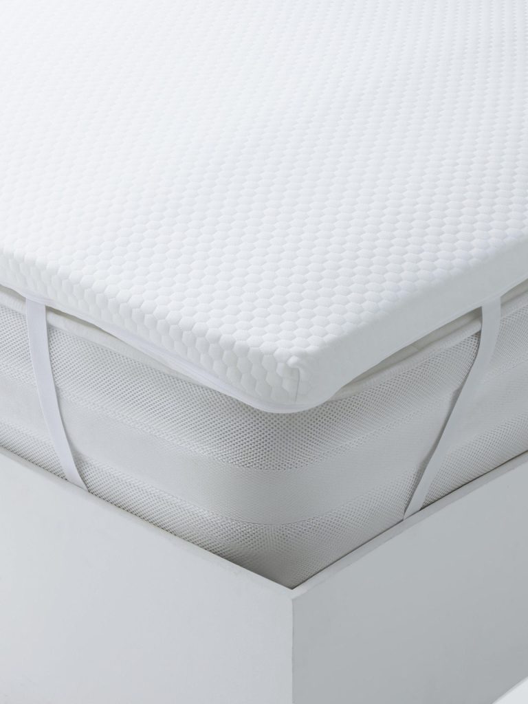 John Lewis Specialist Support 5-Zone Aurora Foam Mattress Topper on a mattress