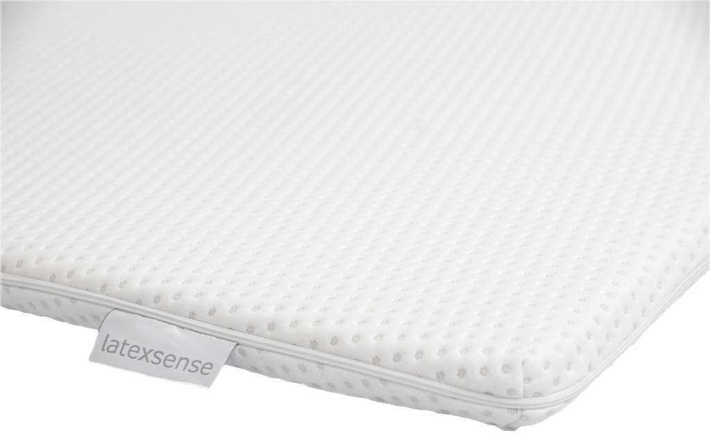 Close-up of the knitted Tencel and cotton cover used on the Latex Sense Ultimate Talalay topper