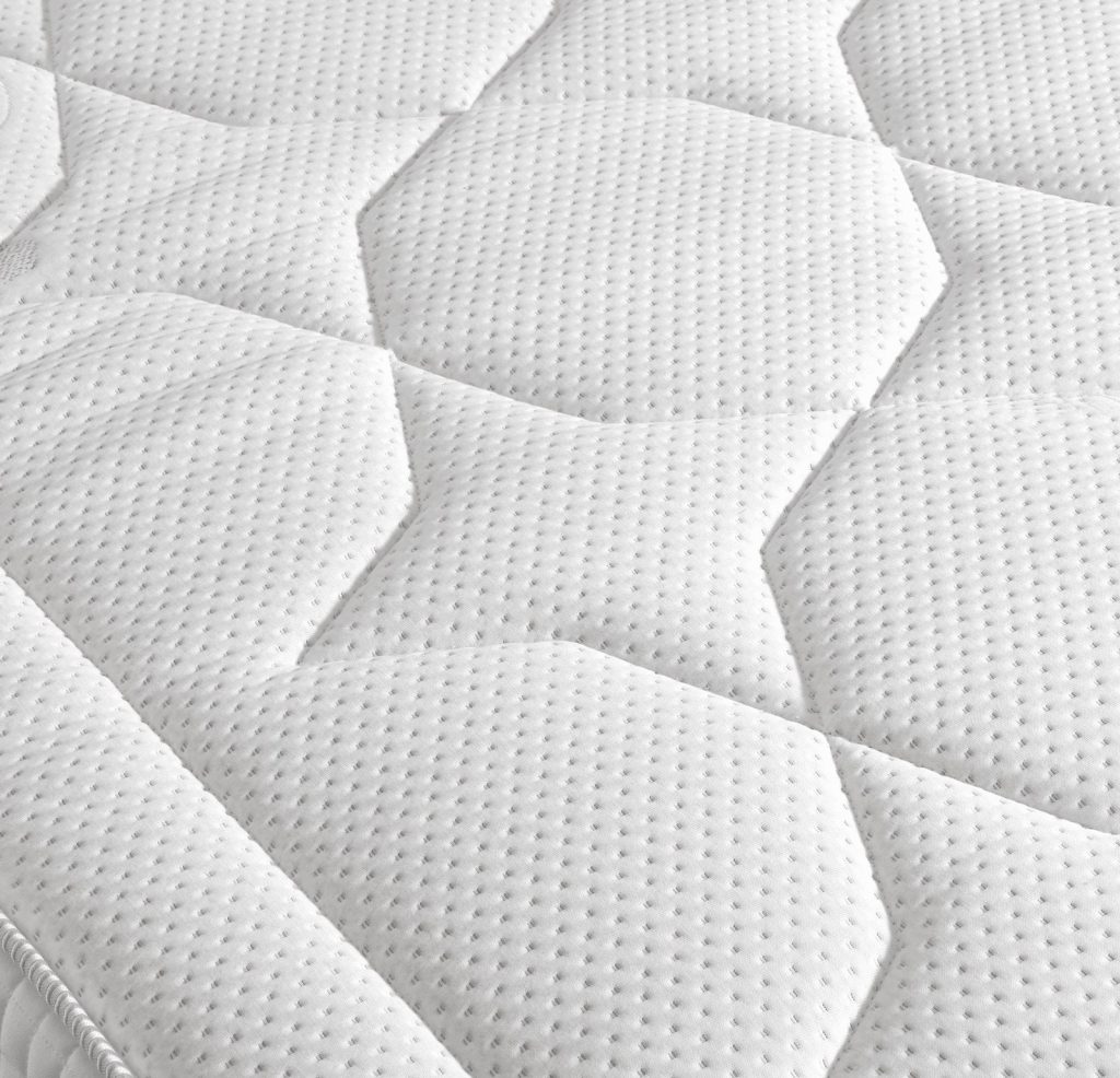 Close-up of the quilted cover on a Mammoth Performance mattress