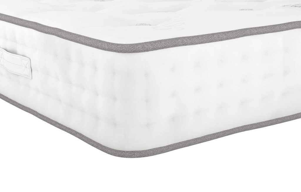 Deep side border with hand-stitched look and handle on the M&S 2500 British Wool mattress
