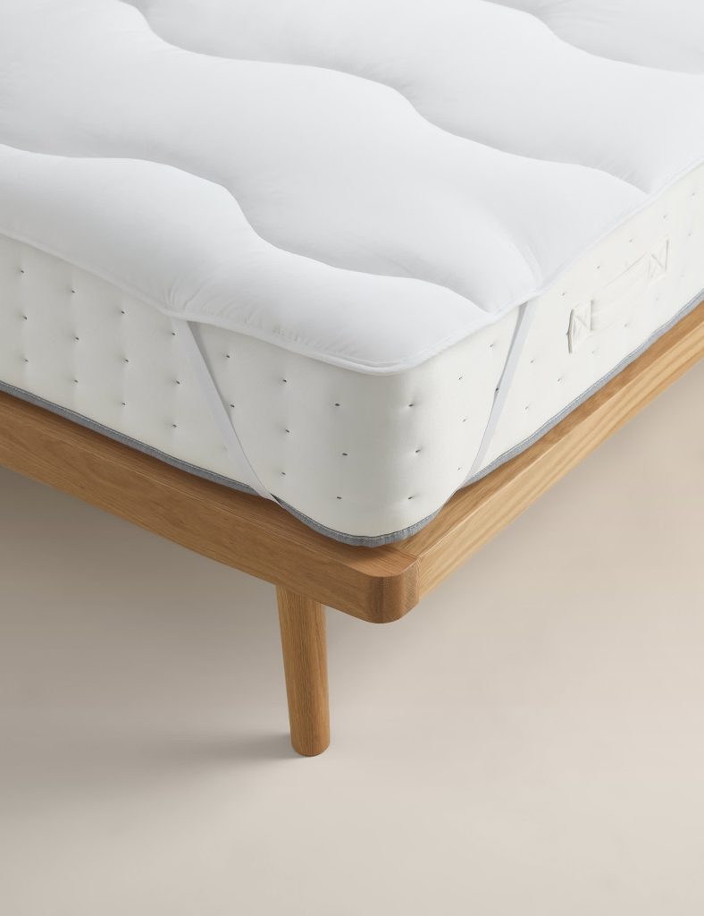 M&S Stay Cool Pure Cotton Mattress Topper fitted on a mattress