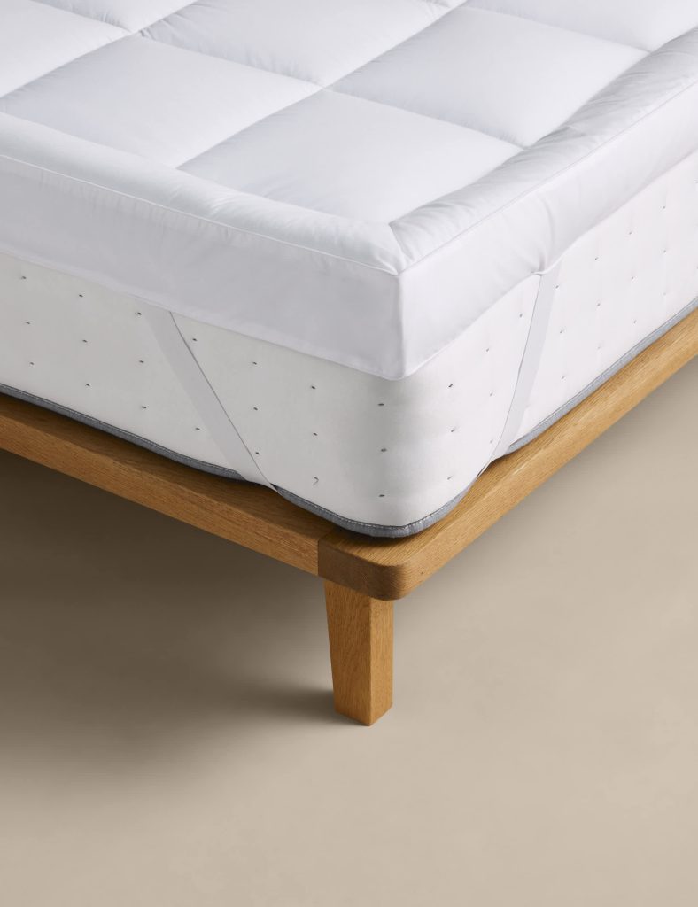 M&S Stay Cool 10cm Depth Mattress Topper fitted on a mattress