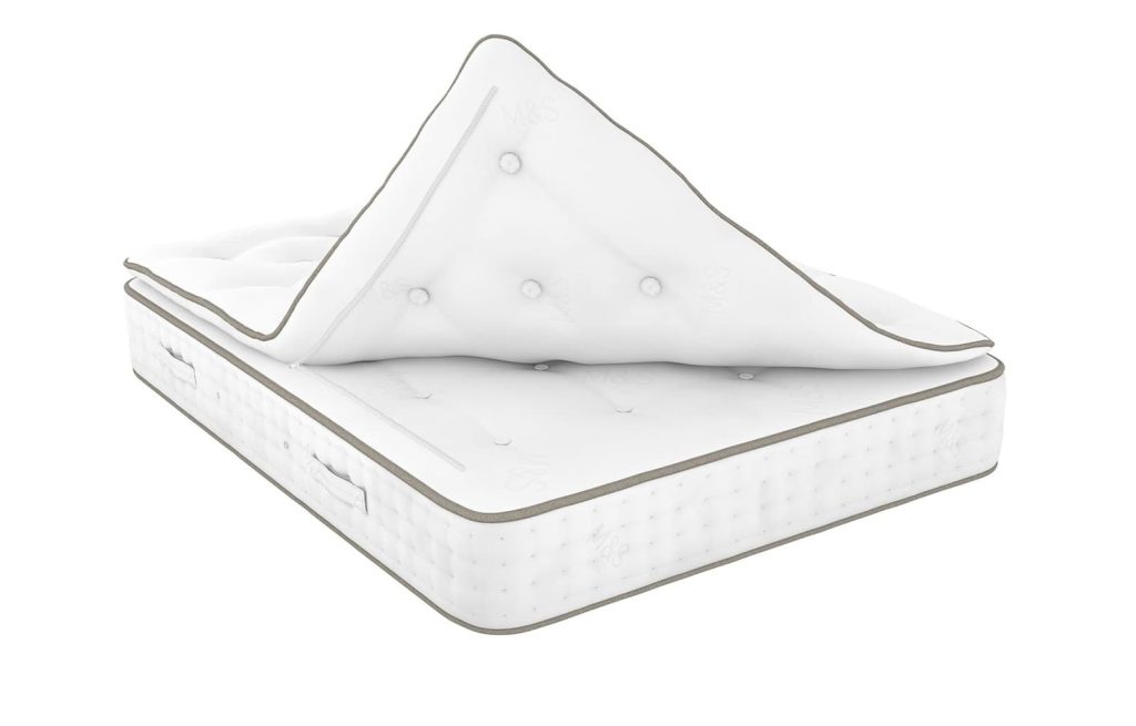 Pillowtop of the M&S Ultimate 5000 folded back to show the zip-off design