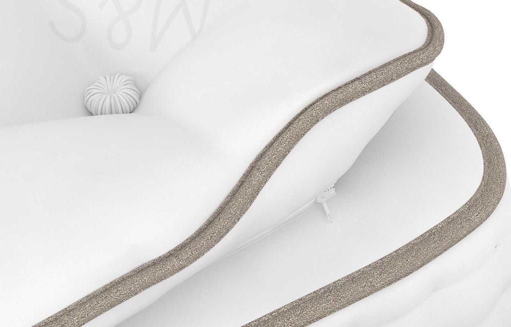 Zip and tuft on the removable pillowtop of the M&S Ultimate 5000