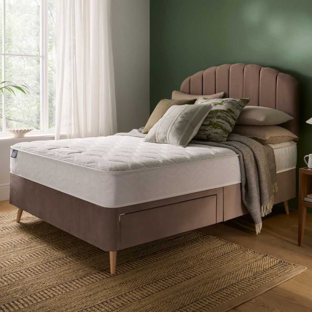 Silentnight Comfort Breathe 1000 Pocket mattress, on a divan bed with storage drawers