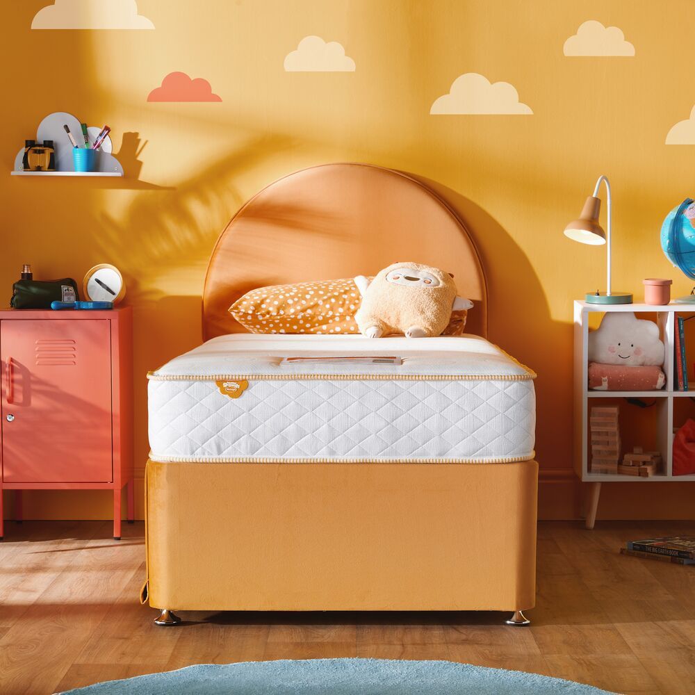 Silentnight Healthy Growth Astro Eco Comfort Pocket mattress, on a single divan in a child's bedroom