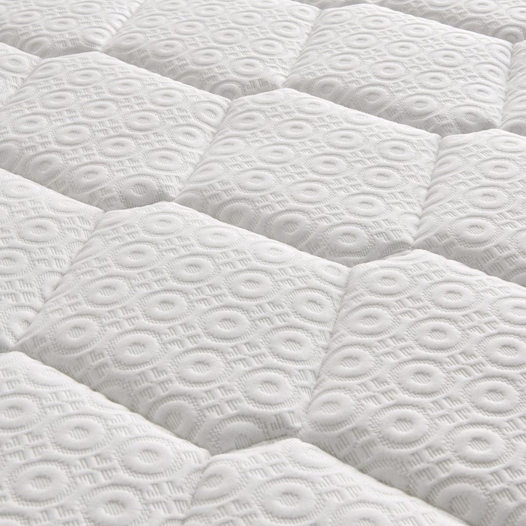 Silentnight Memory Pocket 2000 mattress, close-up of the quilted cover fabric