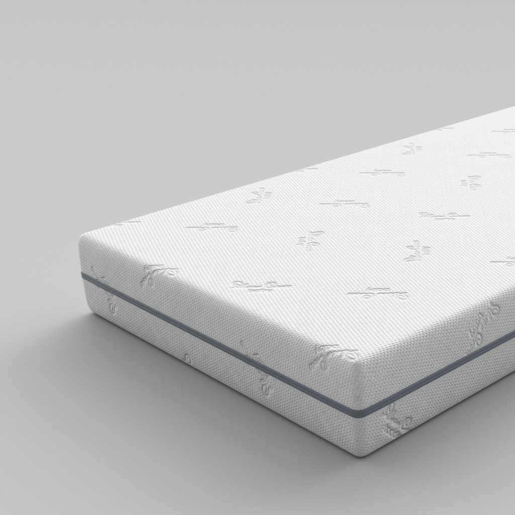 Silver Cross TrueFit Reversible Pocket Spring Cot Bed Mattress close-up of a TrueFit corner