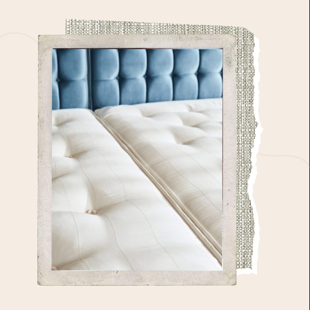 Close-up of the tufted Hotel Supreme 1400 surface