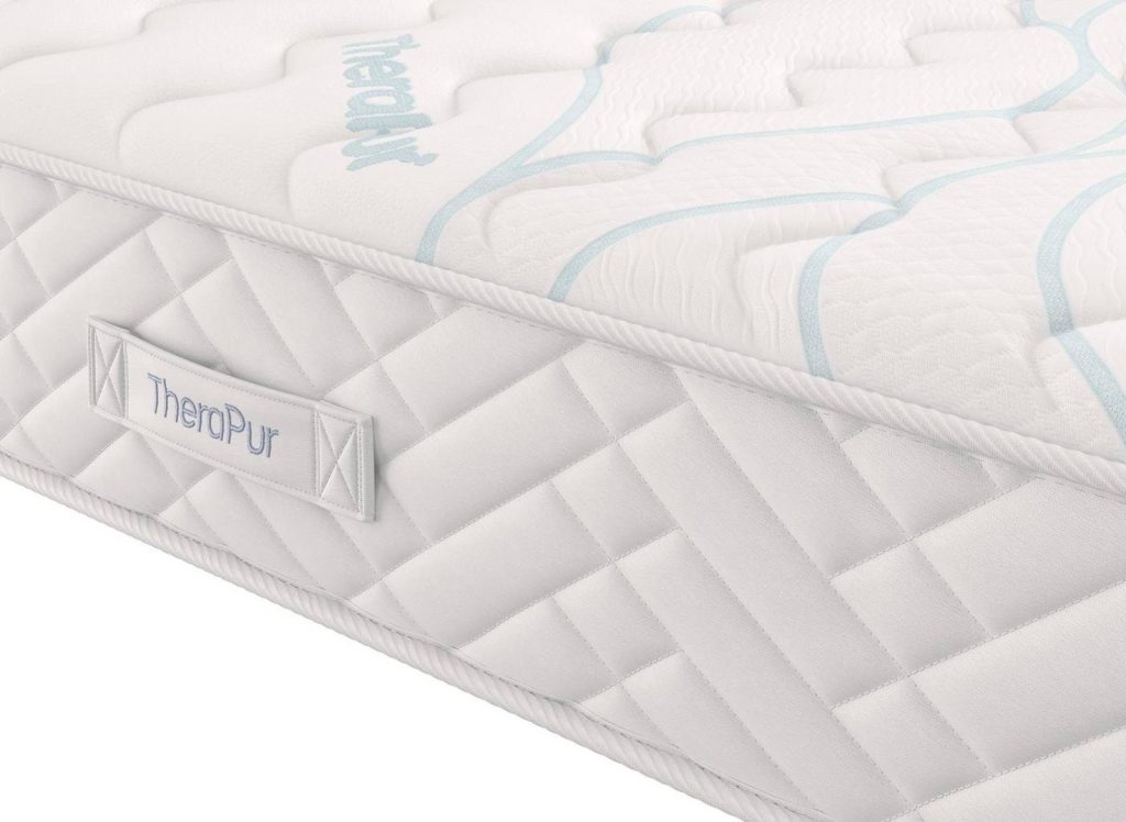 TheraPur label on the side border of the Polar 1000 mattress