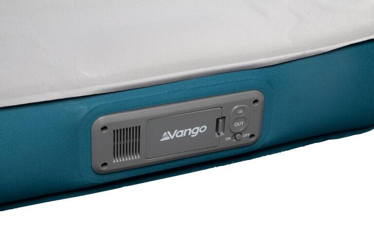 Built-in rechargeable pump panel on the side of the Vango Shangri-La Lux 12 Double