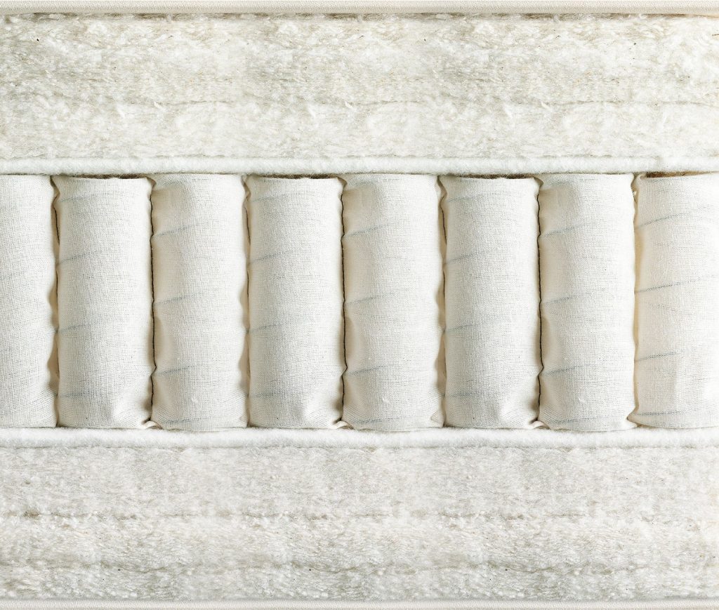 Vispring Bedstead Traditional cross-section with pocket springs and wool layers