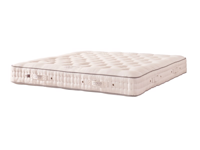 Vispring Herald Superb mattress on a white background with grey piping