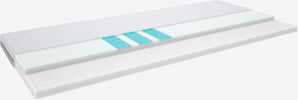 WELLPUR BOKSELVI topper layers: gel memory foam over polyether foam