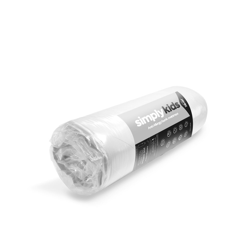 Jay-Be Simply Kids mattress vacuum packed and rolled for delivery