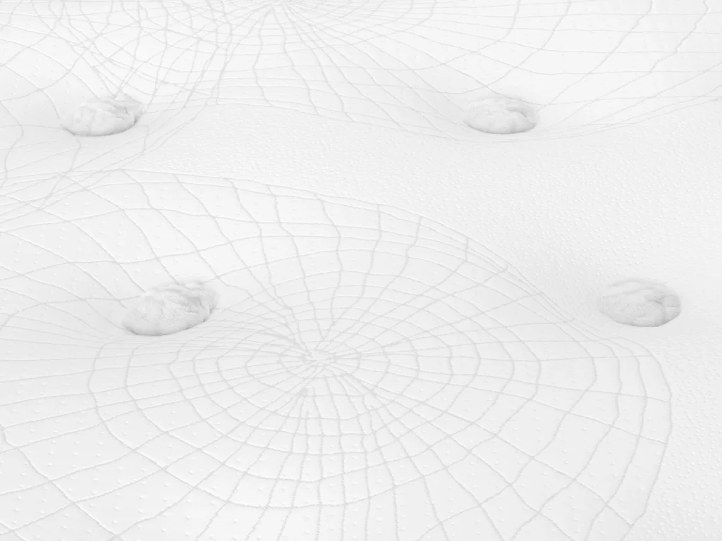 Close-up of the hand-tufted surface of the Naturals Plant-Based Luxe