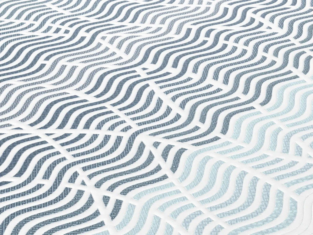 Close-up of the wave-pattern cover of the Orthopaedic Support Premium