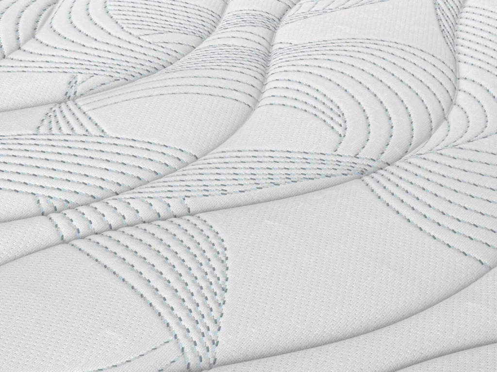 Close-up of the quilted cool-touch cover of the Slumberland Air 3.0 Memory