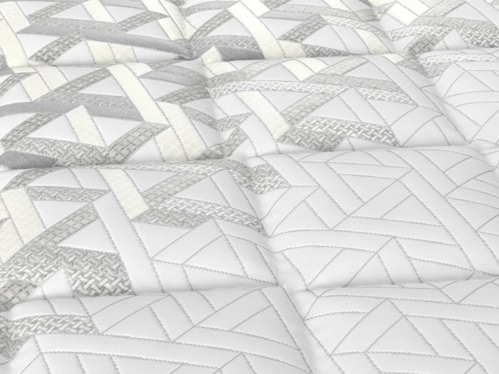 Close-up of the quilted plushtop of the Slumberland Response Latex 3.0