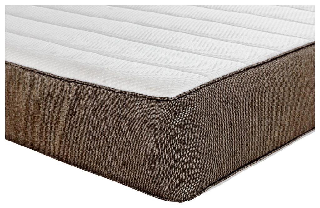 Argos Home Open Coil mattress, corner with quilted top and brown border