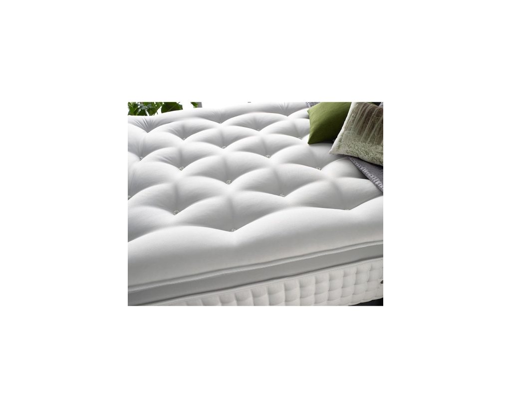 Hand-tufted pillowtop surface of the Aspire Alpaca Silk 3000