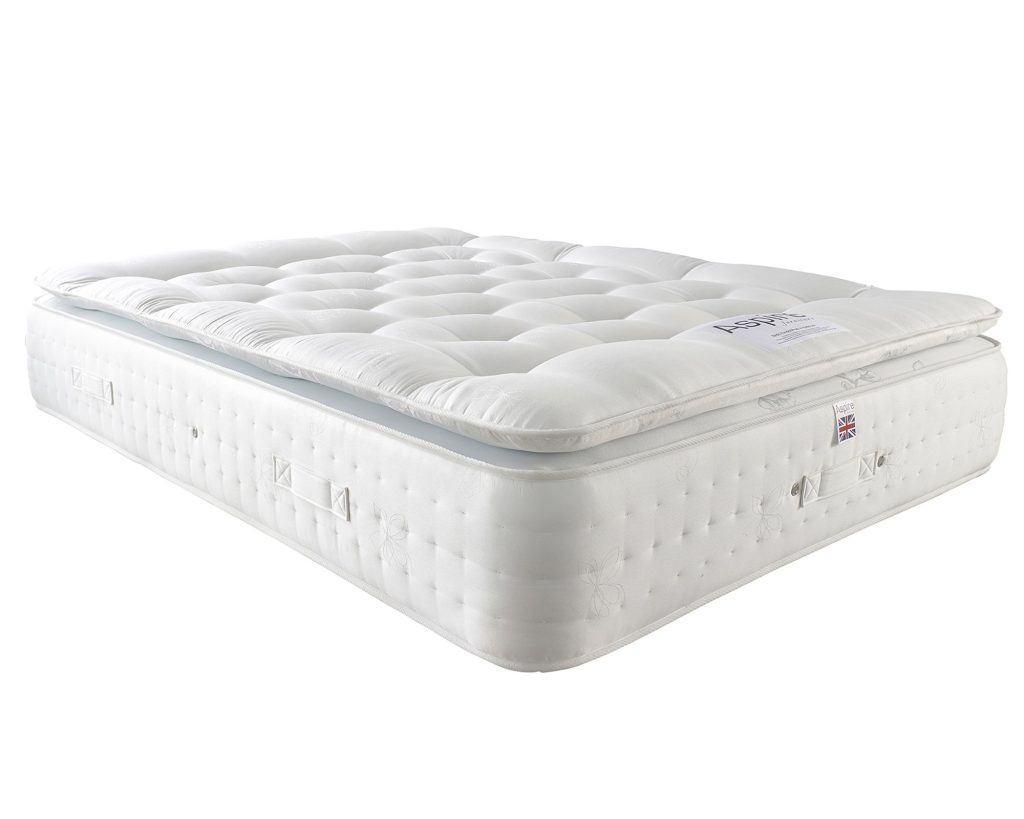 Aspire Cashmere 1000 Pocket Pillowtop mattress, product photo on a white background