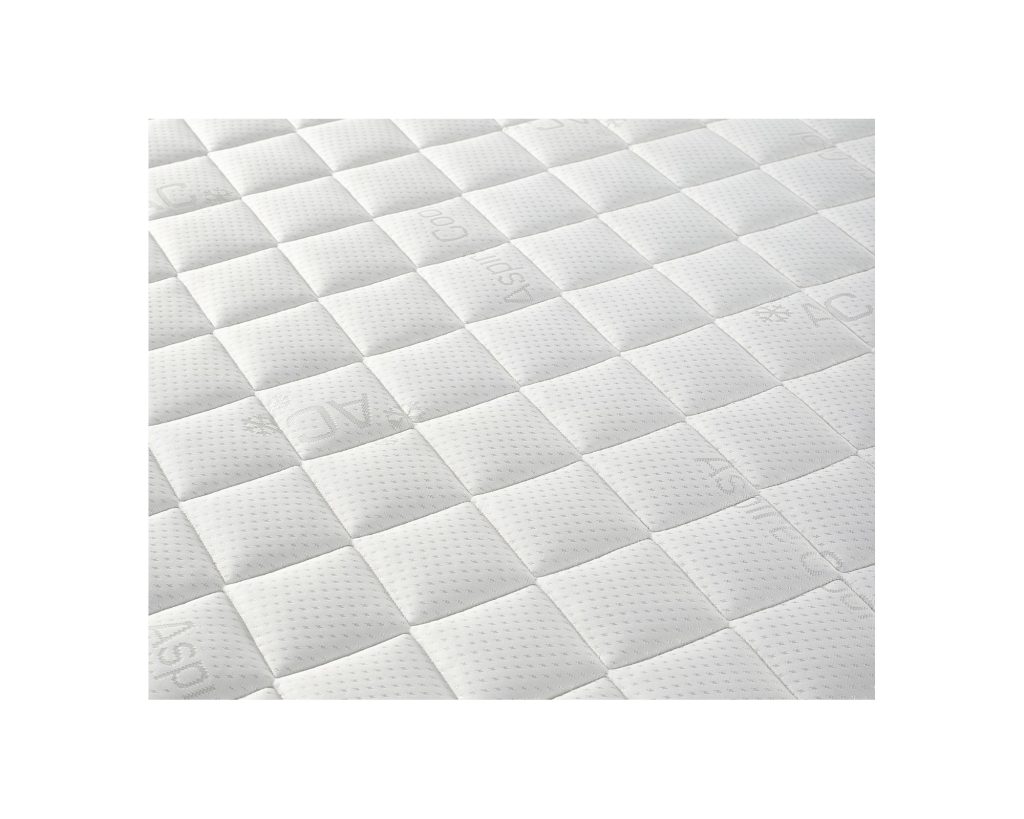 Close-up of the quilted Aspire Cool Touch fabric on the Comfort Rolled Mattress