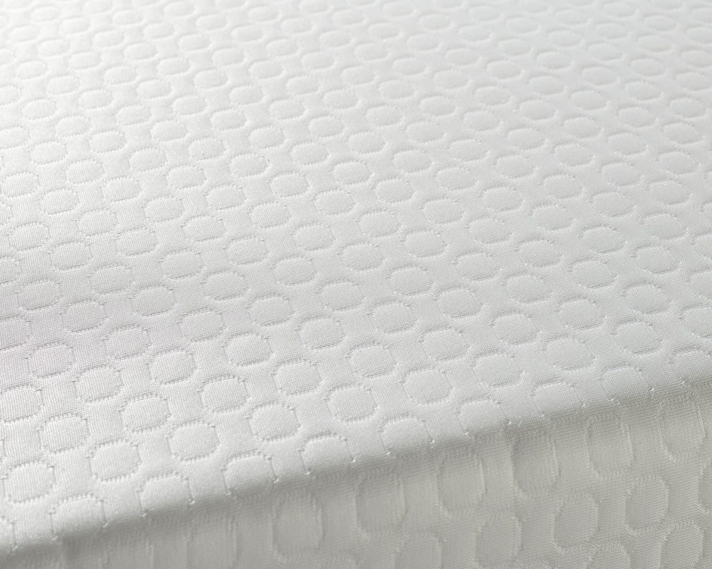 Close-up of the quilted zip-off cover on the Aspire Kids Foam Eco Memory Mattress