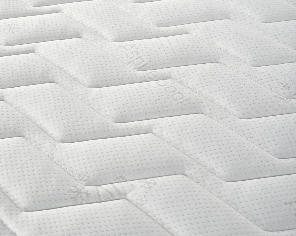 Aspire Natural Wool Pocket Eco Hybrid mattress, close-up of the quilted cover