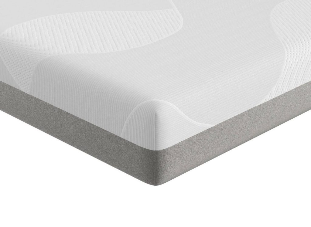 Corner of the Dreams Comfort memory foam mattress with its grey side border