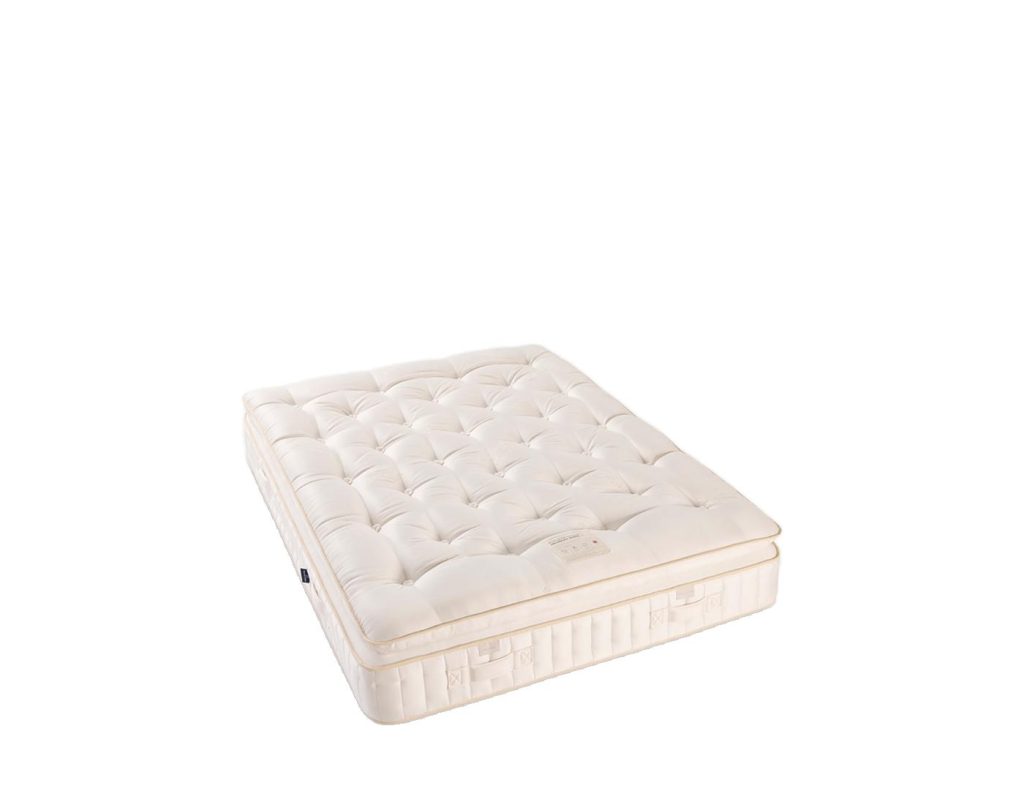 John Lewis Helmsley Wool Pillowtop 7500 mattress, full view on white