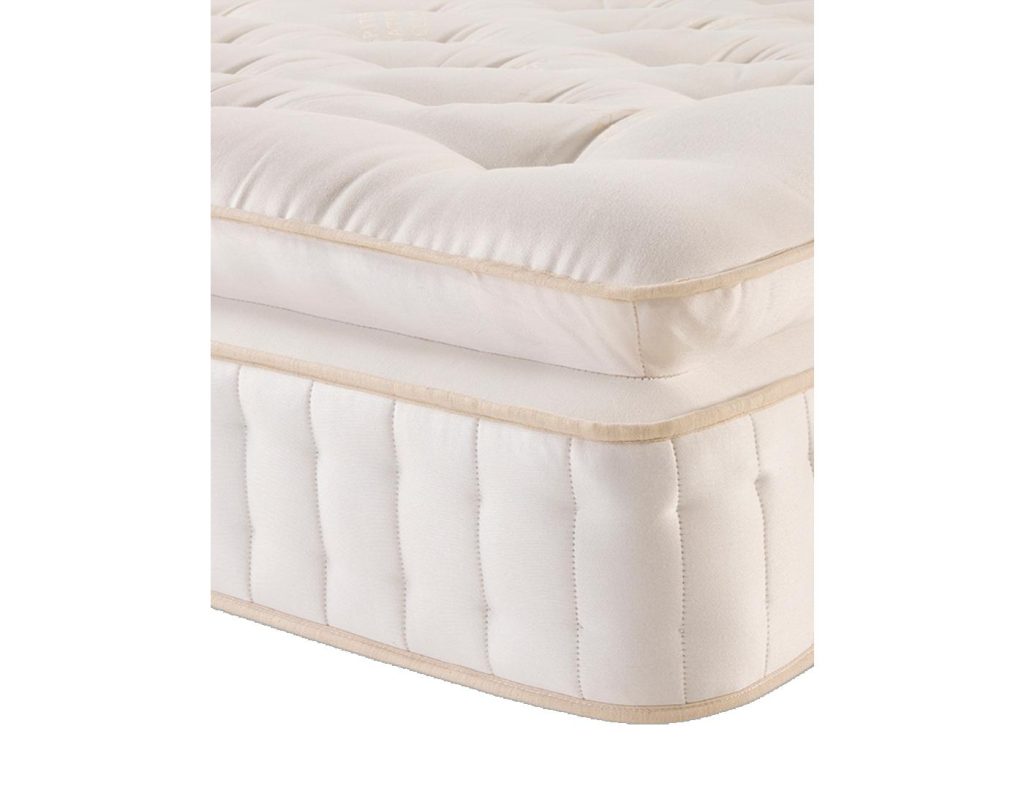 Side view of the Helmsley Wool Pillowtop border and pillowtop layer