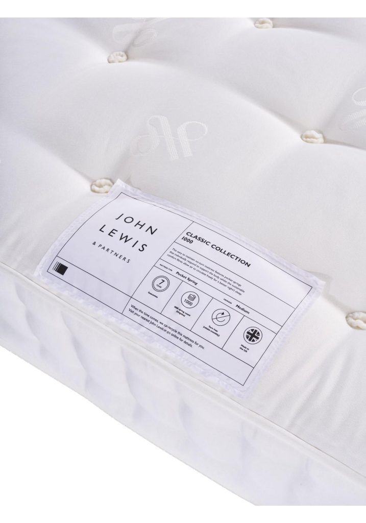 Classic Collection 1000 mattress label and border
