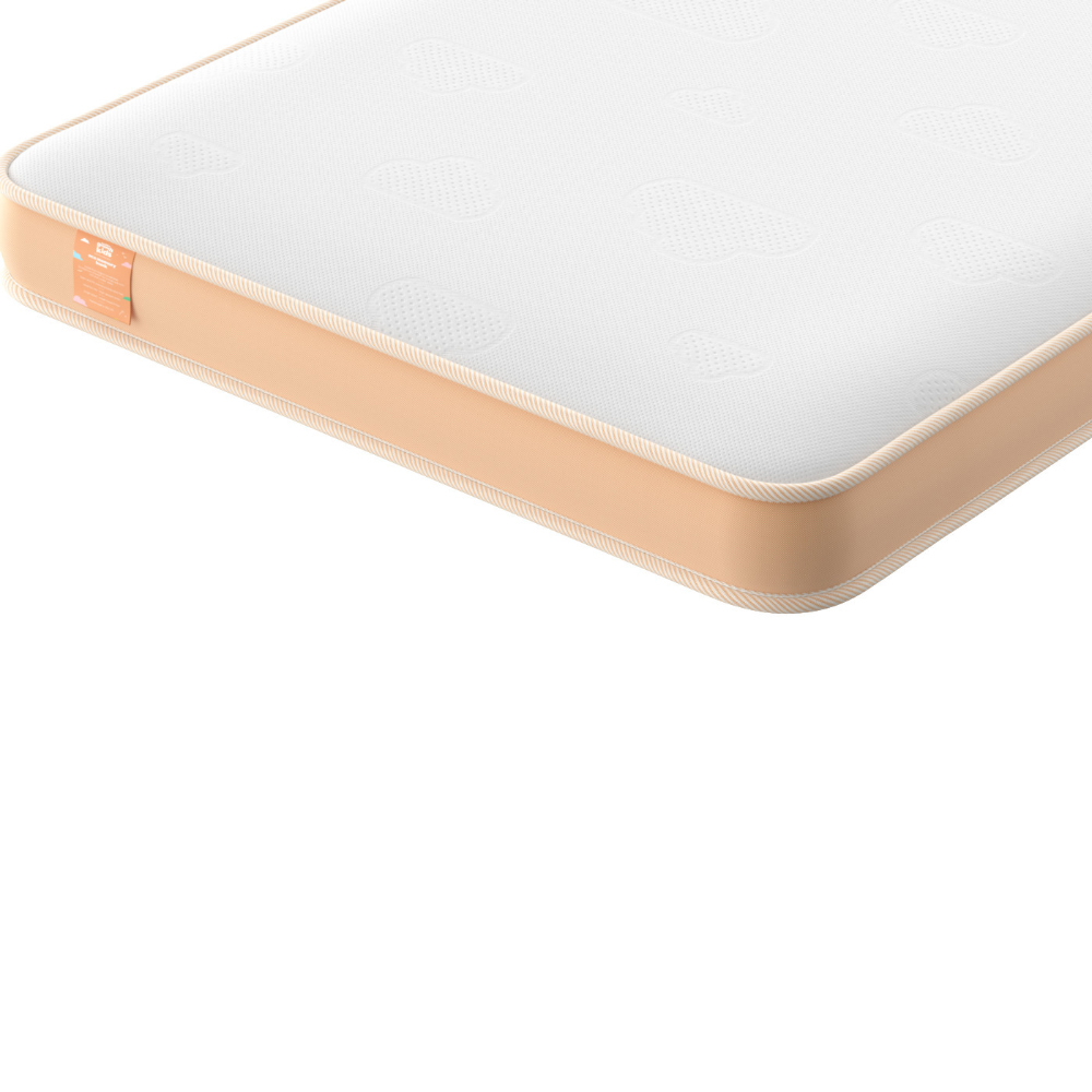 Corner of the Silentnight Eco Memory Bunk Mattress showing the knitted cover and border