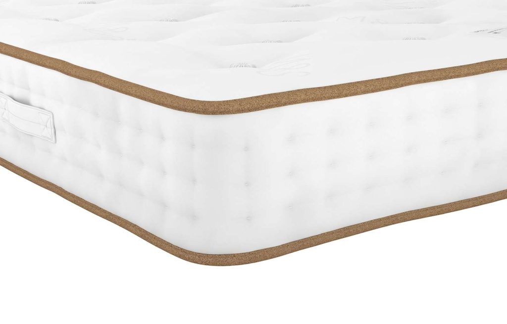 M&S 1500 British Wool Extra Firm Mattress, corner with side handle and piped border