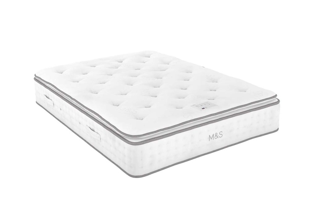 M&S 2500 British Wool Medium Pillowtop Mattress, product shot on a white background