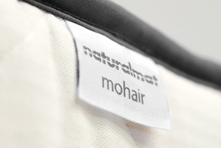Naturalmat Mohair Mattress, woven label on the cotton cover